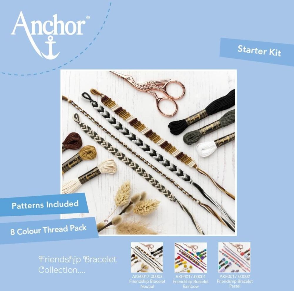 Anchor Thread - Friendship Bracelet Starter Kit in Natural Colours