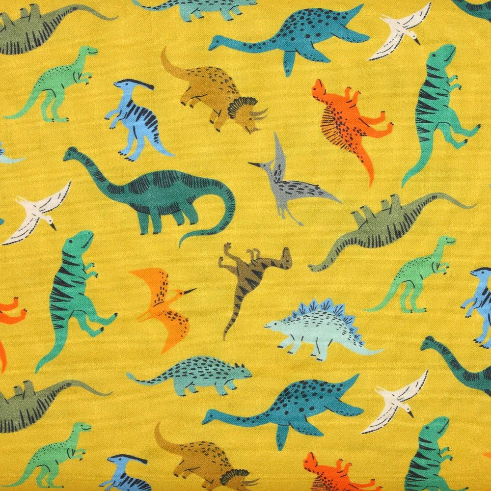 Dashwood Studio, Roar Collection, Tossed Dinosaurs on Gold