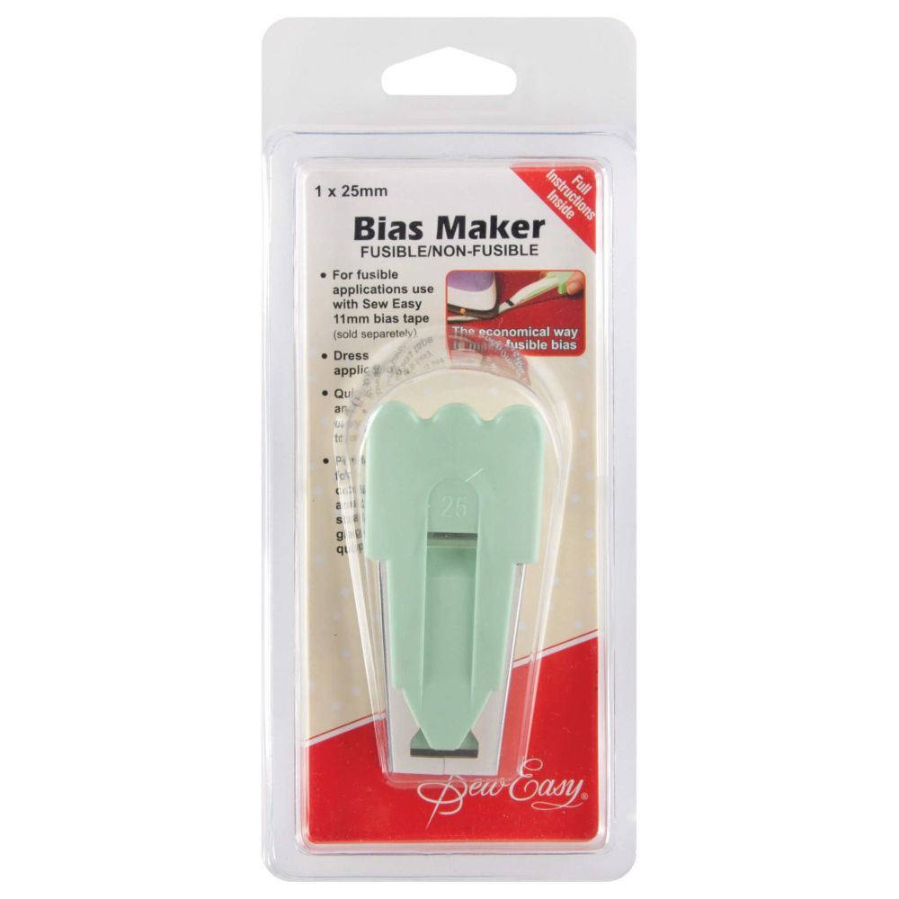 Sew Easy - 25mm fusible and non fusible bias tape maker for quilting & patc