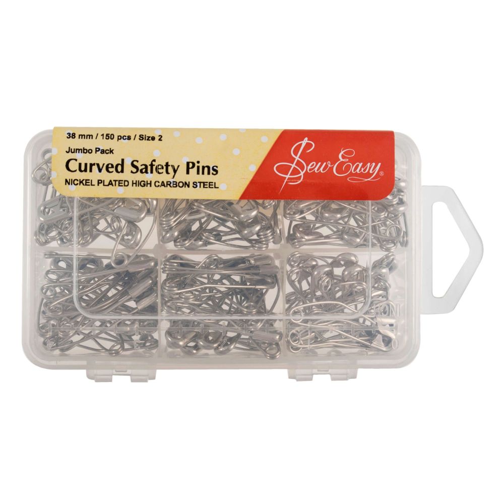 Sew Easy - Curved Safety Pins - 38mm (box of 150)