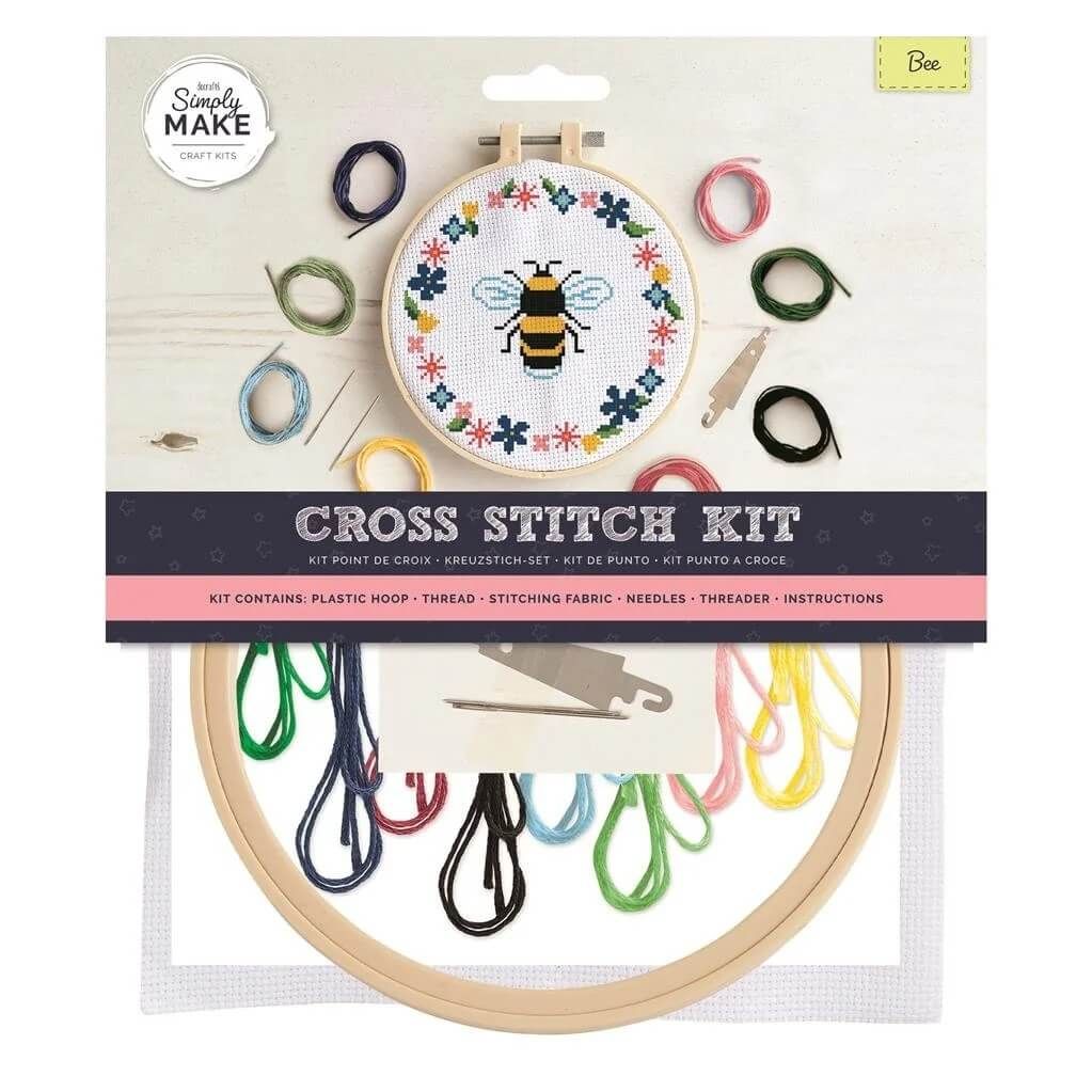 Mini Cross Stitch Kit - Bees