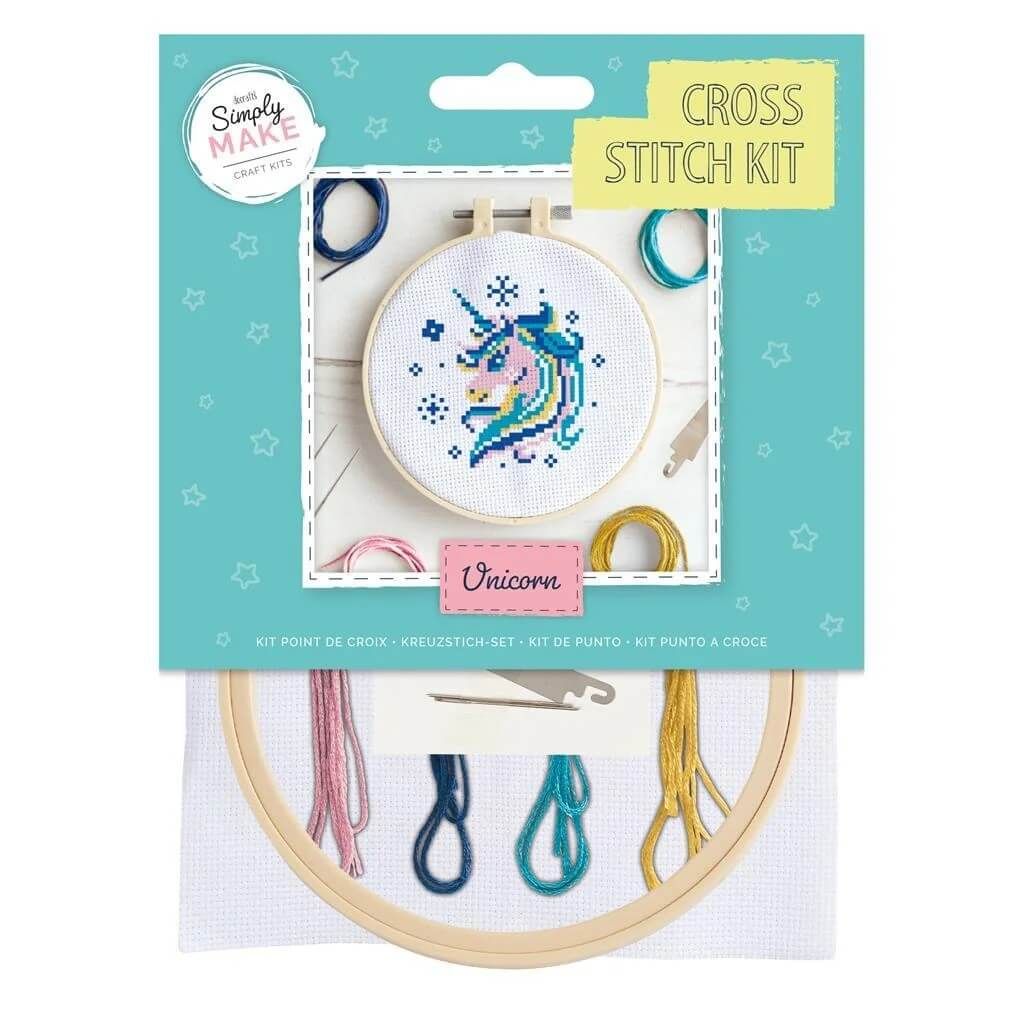 Mini Cross Stitch Kit - Unicorn