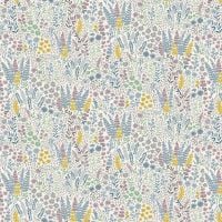 Makower - Heather & Sage - Floral Print in Cream  (£12 per metre)