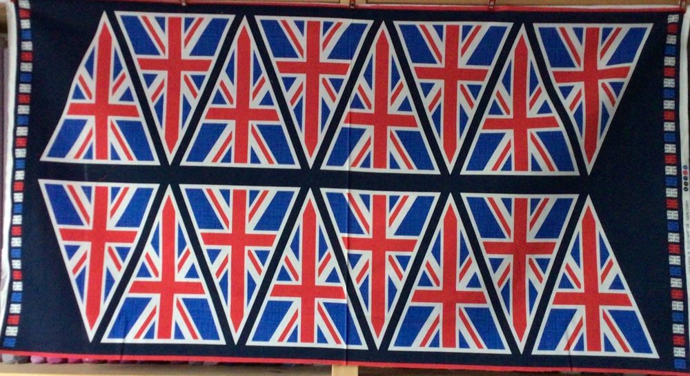 Makower Union Jack 16-flags Fabric Bunting Panel