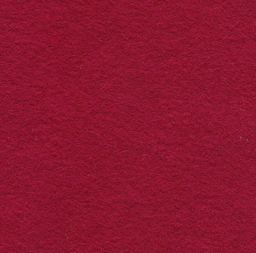 Wool Viscose Mix Felt Fabric 300gsm - Cherry
