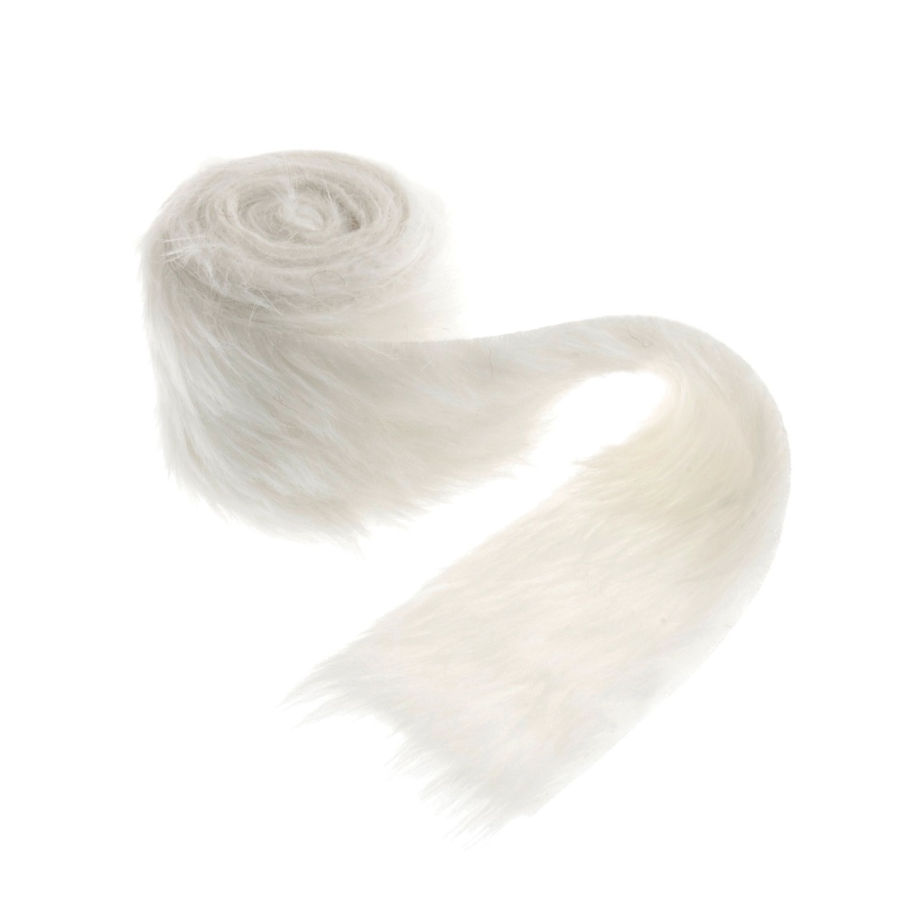 Trimits White Faux Fur Trim - 2m x 8cm