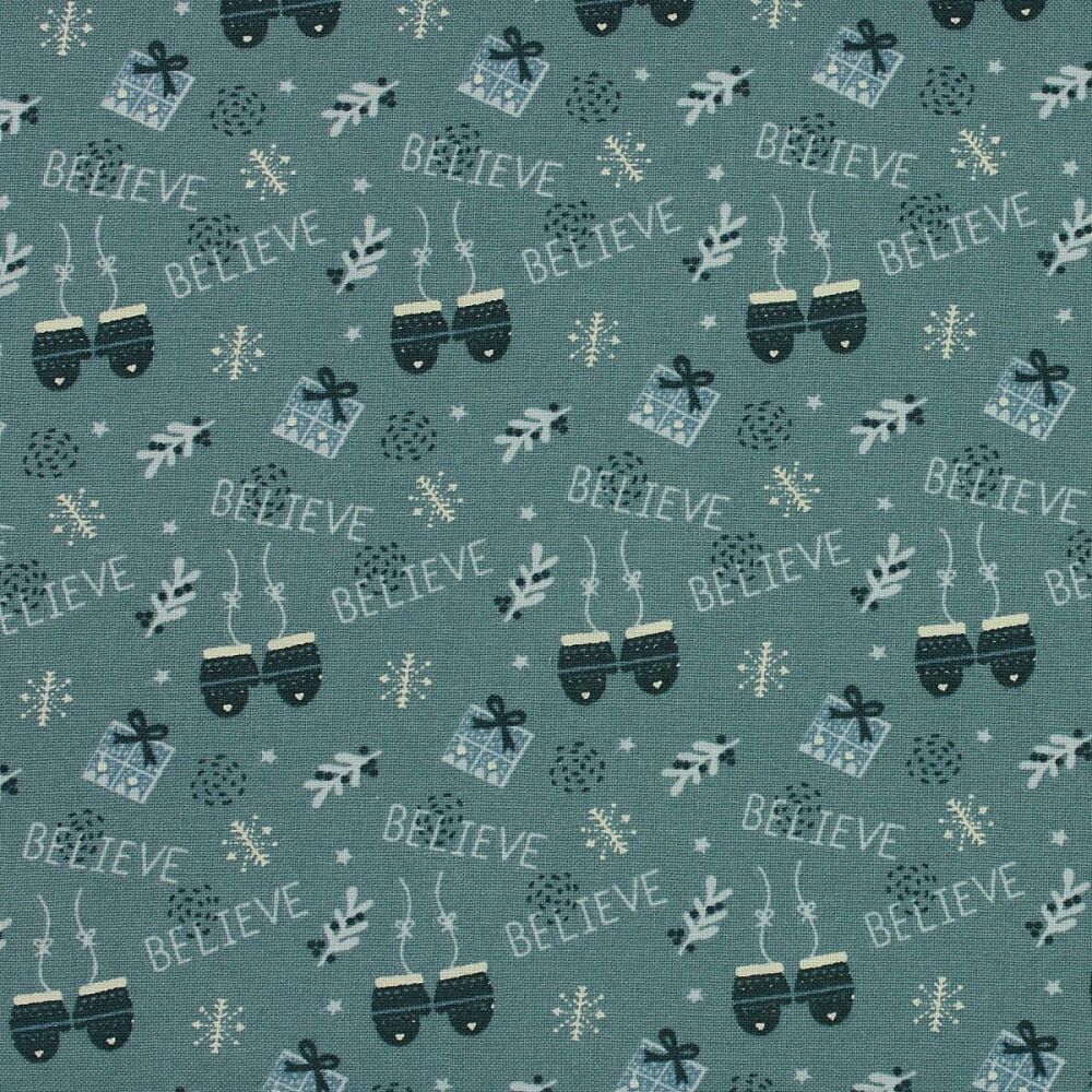 REMNANT - 50cm x 50cm - **FACTORY MARKED Fabric Freedom Winter Warmers Pres