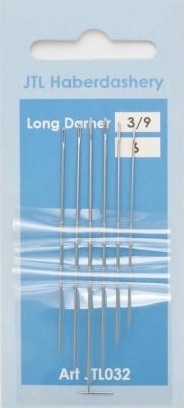 Hand Sewing Needles - Long Darners 3/9