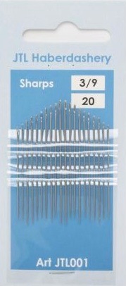 Hand Sewing Needles - Sharps 3/9