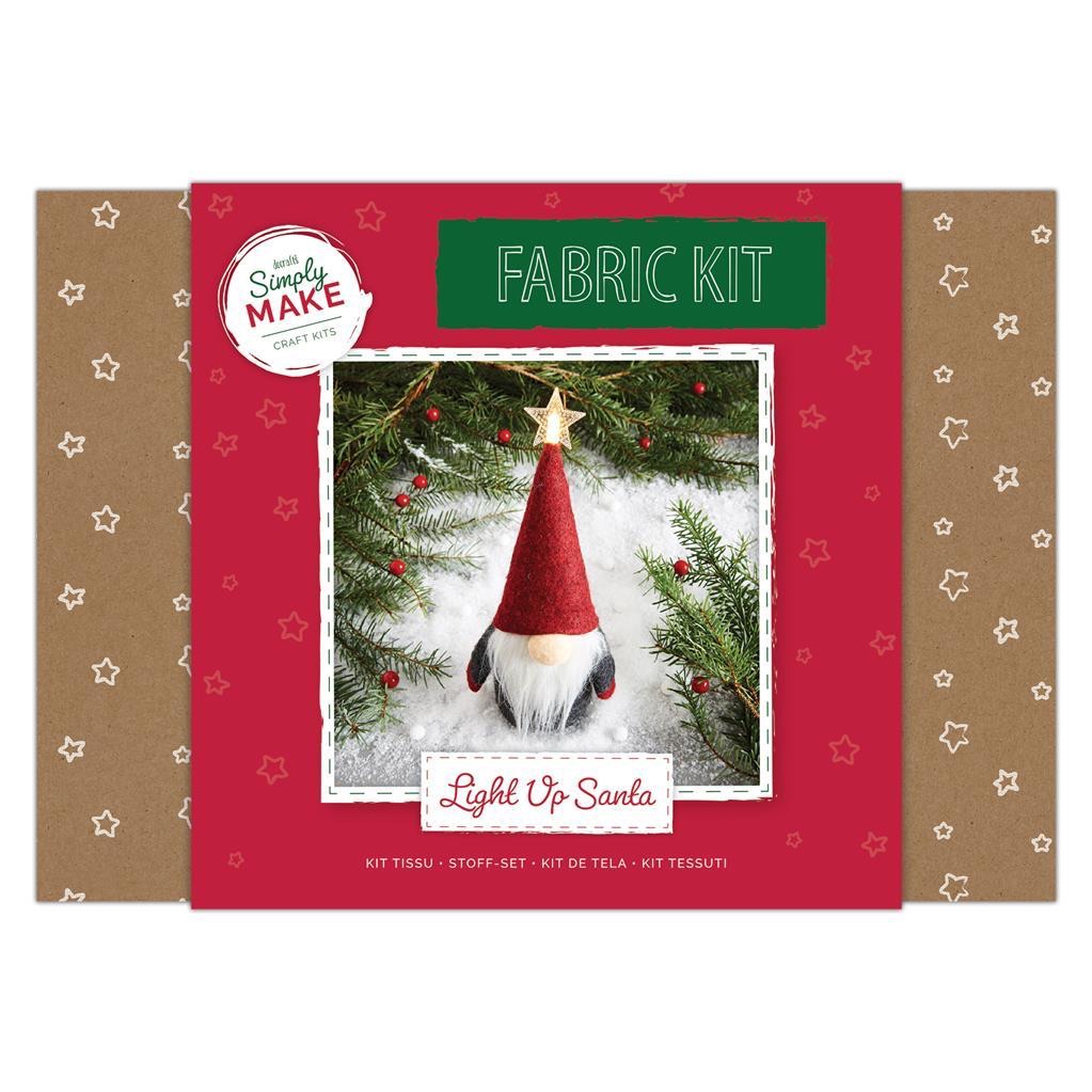 Christmas Fabric Kit | Light Up Santa | Make Your Own