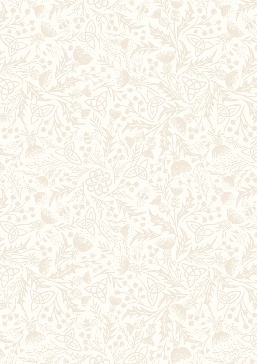Lewis and Irene | Tiny Tonals SS25 | Celtic Knot and Thistle | Cream on Cre