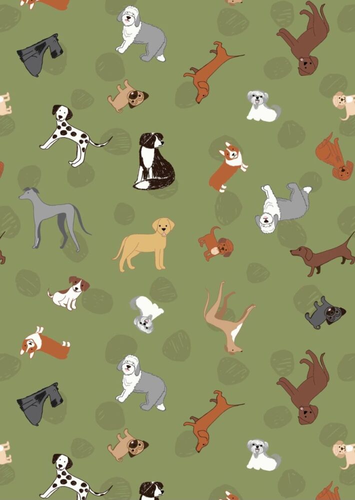 Lewis and Irene | Paws & Claws | Dogs on Green (£12.60 metre)