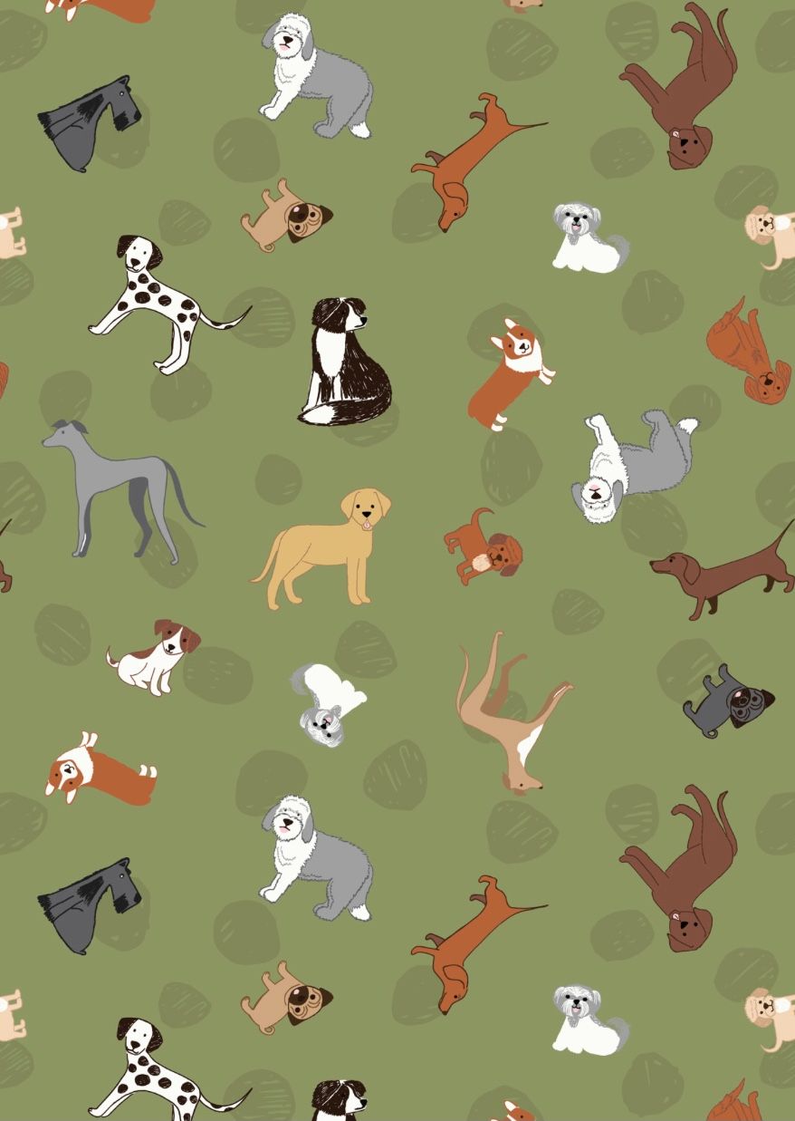 Lewis and Irene | Paws & Claws | Dogs on Green (£12.60 metre)
