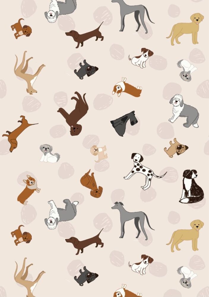 Lewis and Irene | Paws & Claws | Dogs on Cream (£12.60 metre)