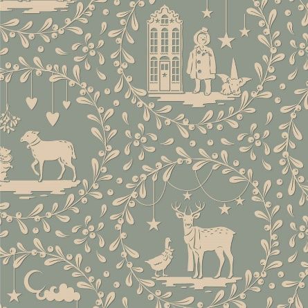 Tilda | Merry Little Christmas | Paperscenes | Duckegg (&pound;15 metre)