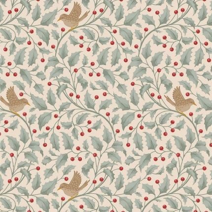 Tilda | Merry Little Christmas | Holly | Duckegg (&pound;15 metre)