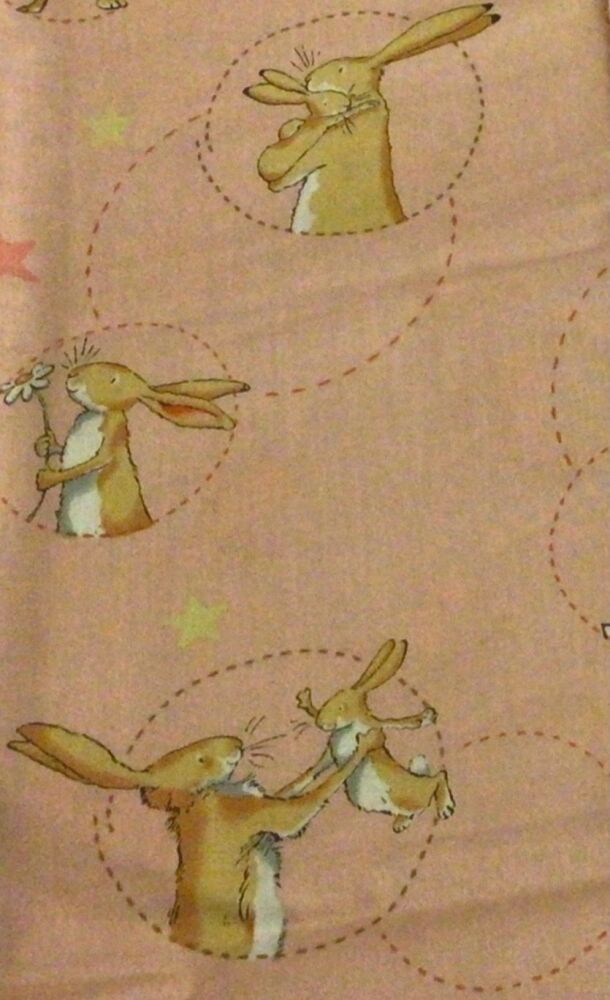 LAST FAT QUARTER! | Clothworks | Guess How Much I Love You | Hares on Light Salmon Pink (&pound;14 metre)