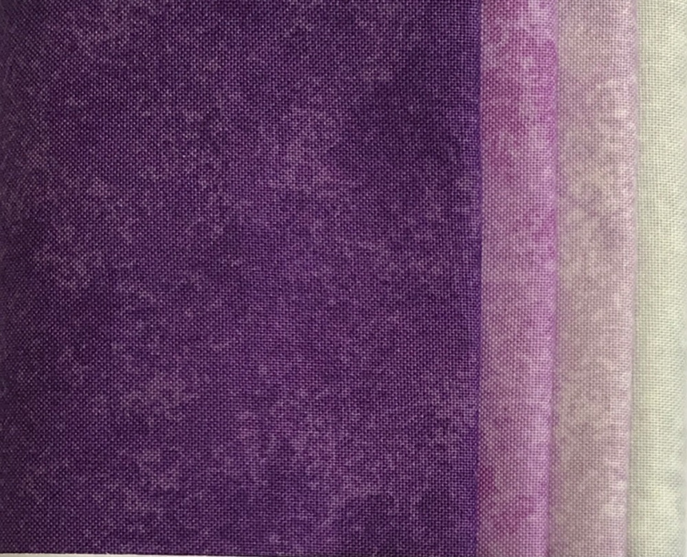 Makower | Spraytime | Purples & Grey | 4-piece Fat Quarter Bundle (&pound;10 metre)