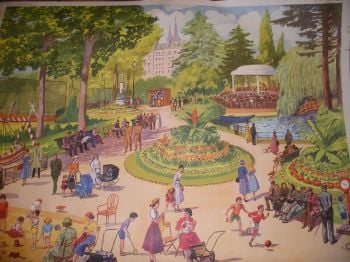 French 1950's Prints depicting everyday scenes.