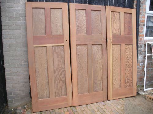 Reclaimed 1930s Four Panel Pitch Pine Doors