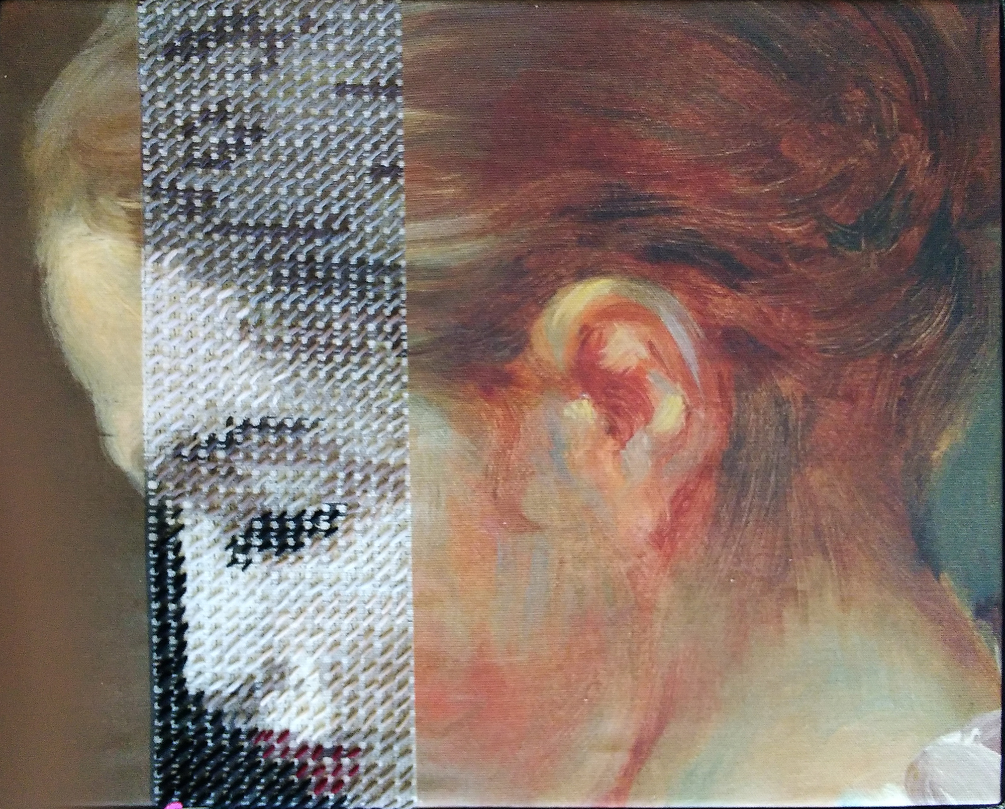 Cotterill Wendy She busied herself in the footnotes wool thread on sublimation printed canvas.png