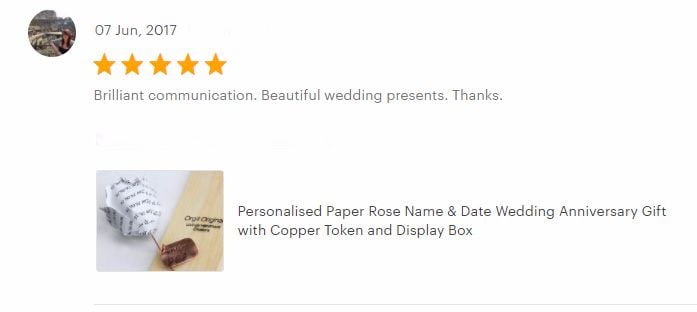 Personalised rose review