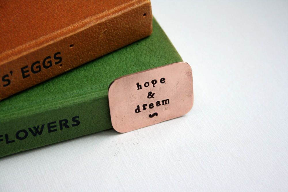 A Little Bag of Hopes & Dreams Copper Token Gift