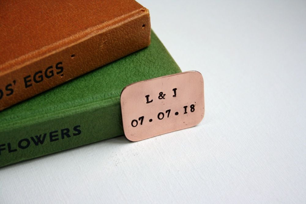 Personalised Up-cycled Copper Token Message
