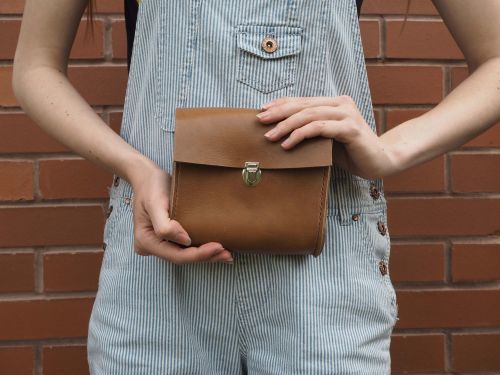 Brown Leather Waist Bag Utility 23