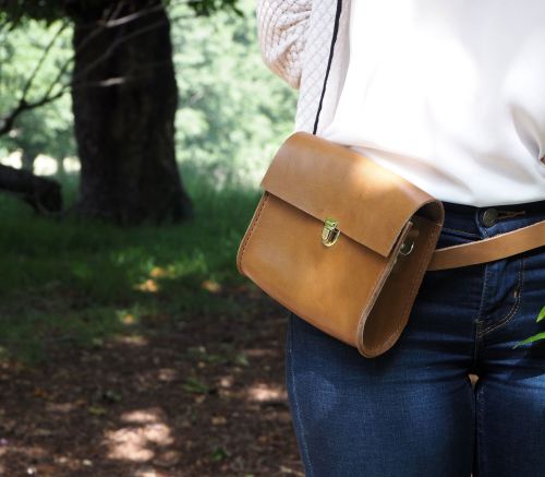 Utility Bag Tan Brown Leather