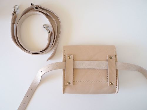 Cream Leather Waist Bag Utility 8