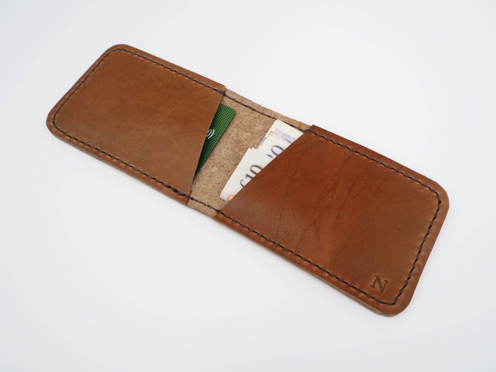 Genuine Leather Handmade Folded Wallet