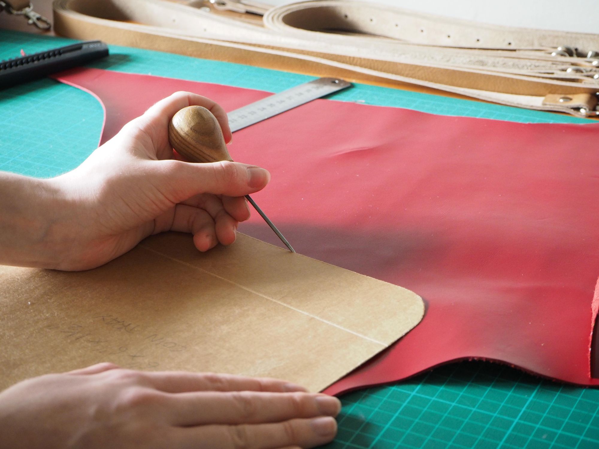hand stitched leather goods