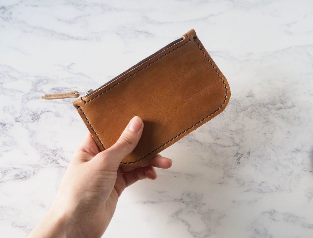 Zippered Coin Case – LAND Leather Goods