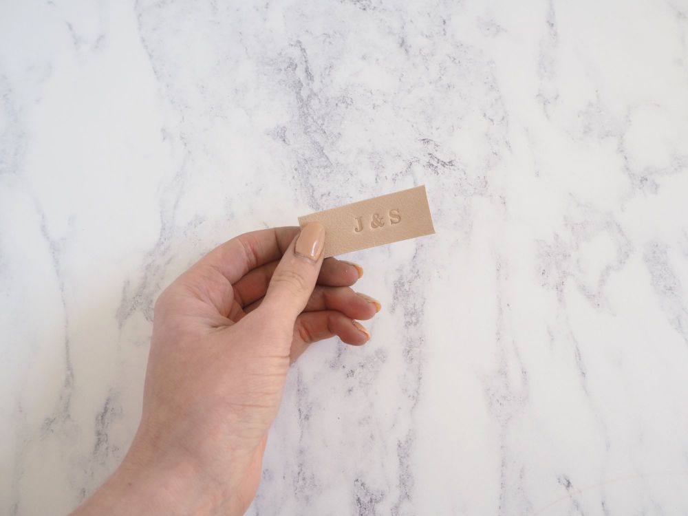 Personalised Handmade Leather Tags - Set of 10 - Natural Cream - Reusable Gift Tags, Wedding Favour Tags