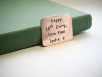 Personalised Copper Token Gift Message