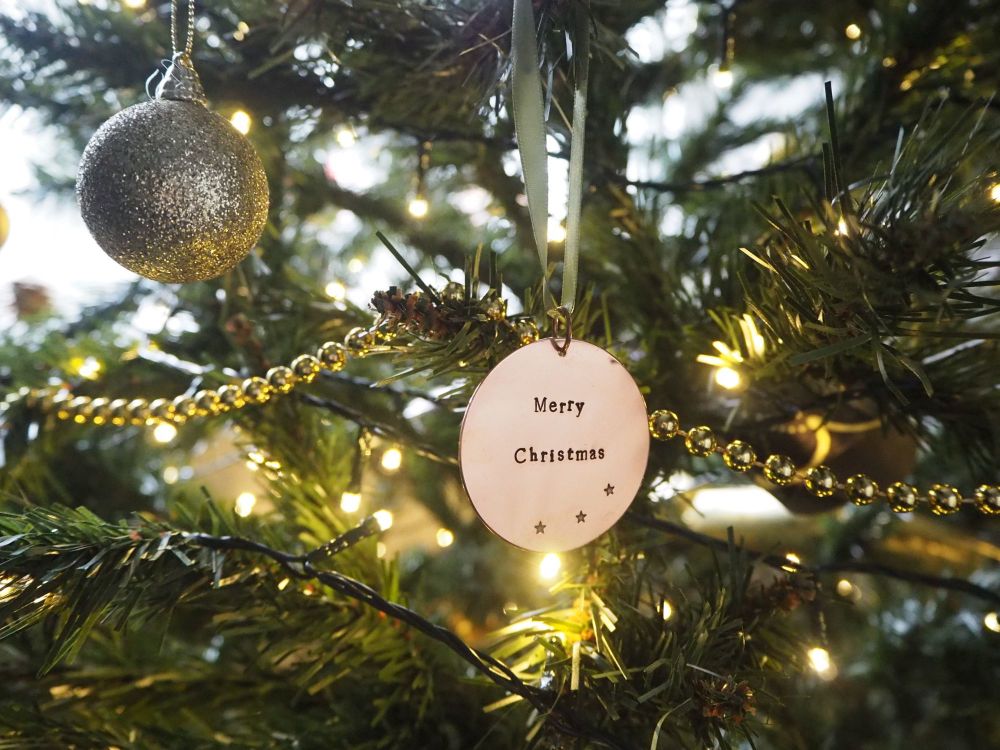 Copper Bauble - Merry Christmas - SUPER SECONDS
