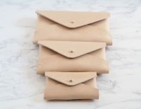 Minimalist Leather Folded Pouch - Multiple Sizes & Colours Available