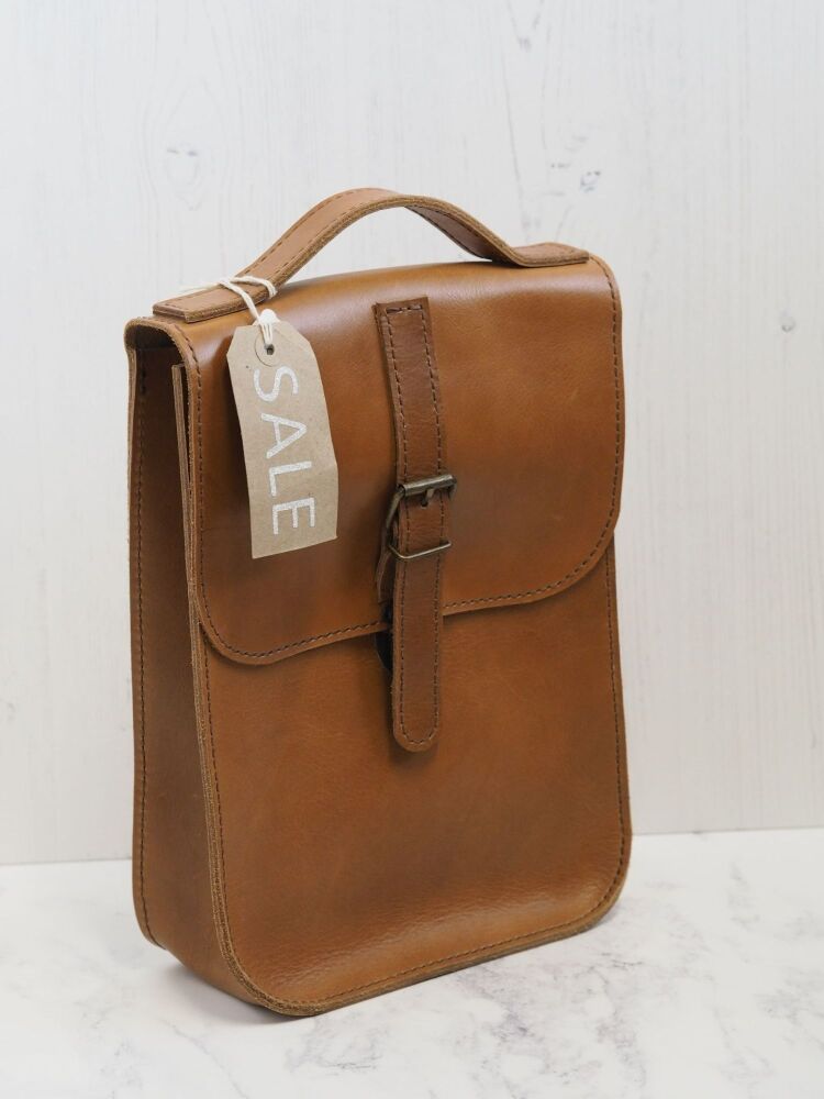 Leather Backpack - Tan Brown -  SUPER SECONDS