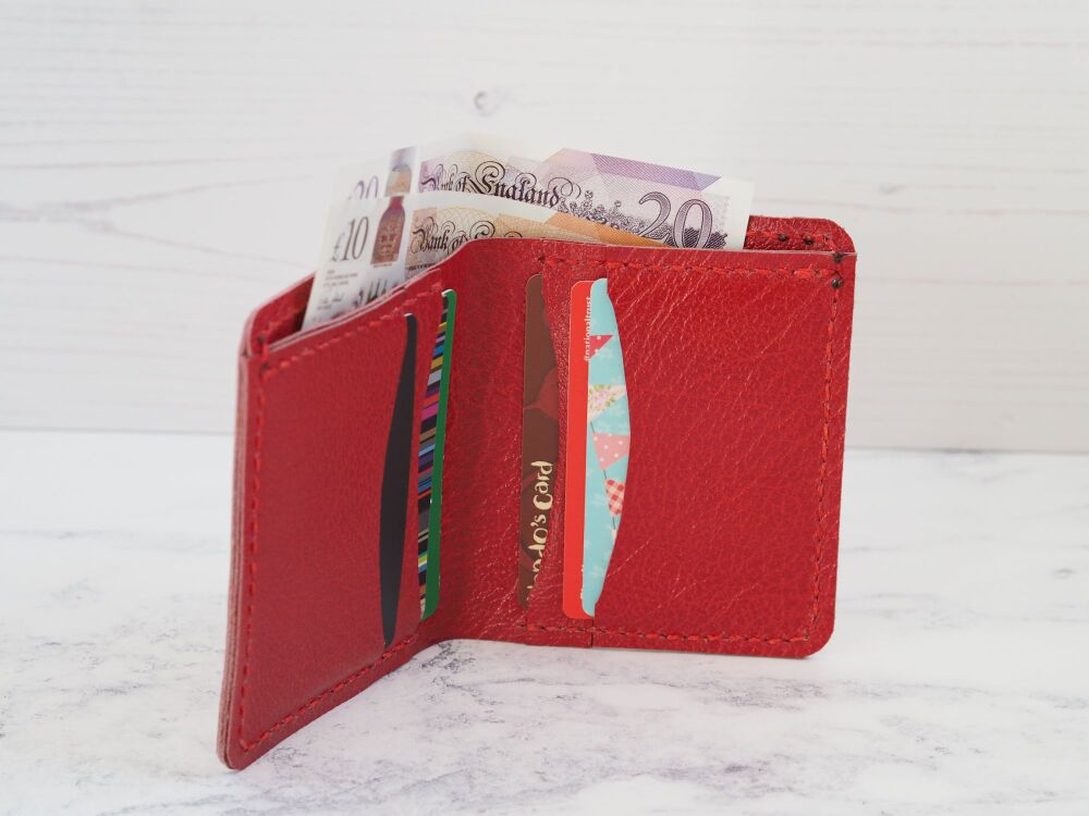 Thin Folded Leather Wallet - SUPER SECONDS