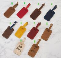 Leather Luggage Tag - Double Sided - SUPER SECONDS