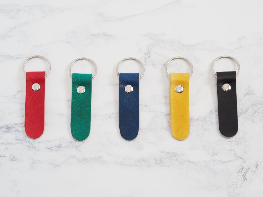 Leather Personalised Mini Key Ring - Multiple Colours - SUPER SECONDS