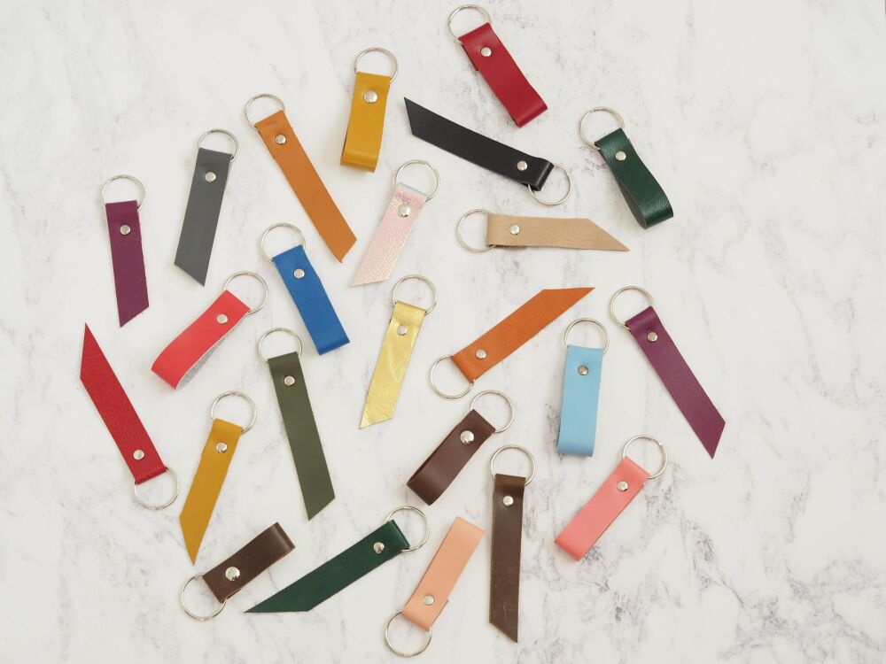 Leather Colourful Key Rings - Lucky Dip - Seconds