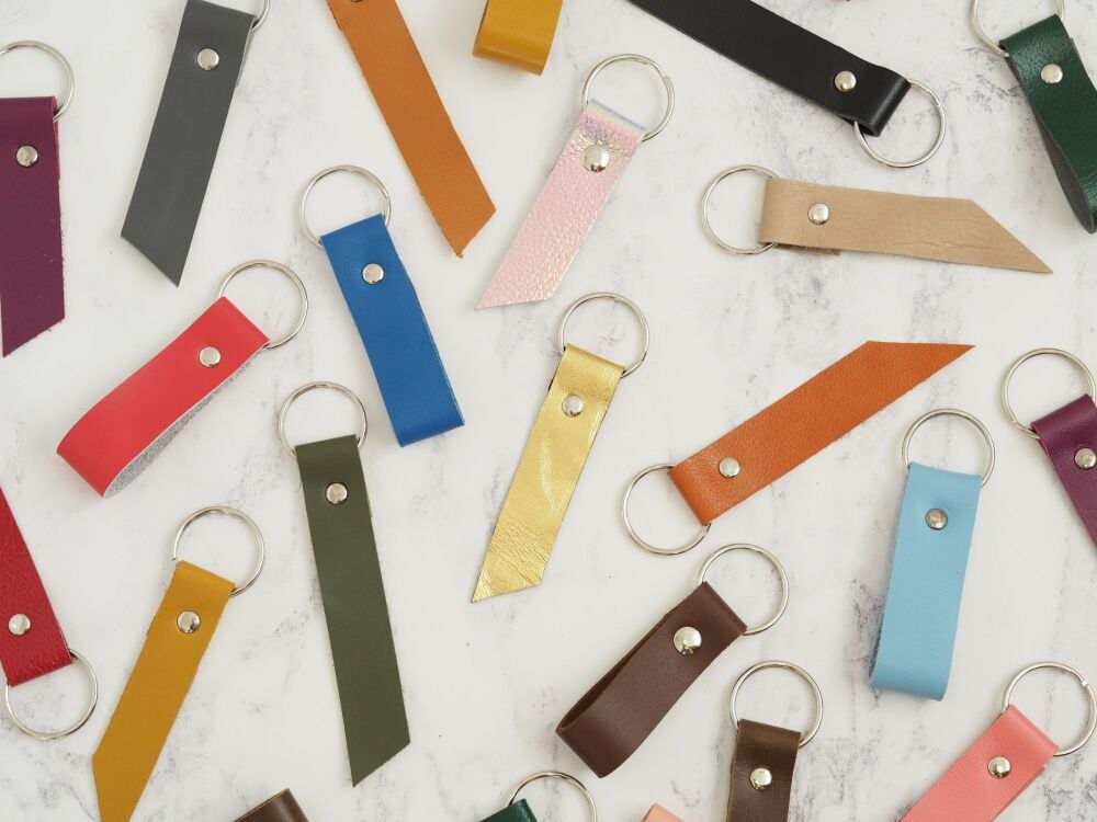 Leather Colourful Key Rings - Lucky Dip - SUPER SECONDS
