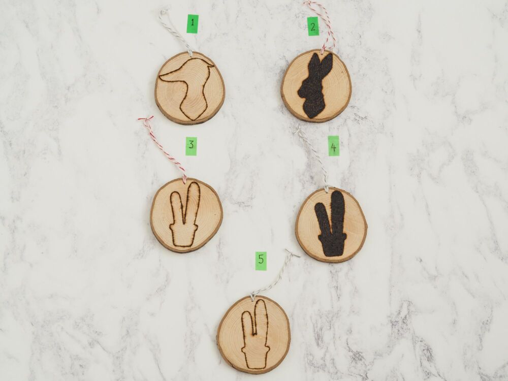 Wood Slices Silhouette Style Hanging Decor