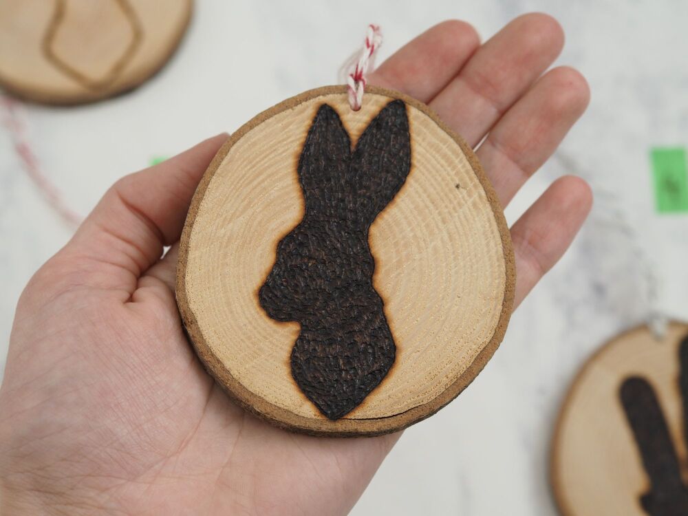 Wood Slices Silhouette Style Hanging Decor