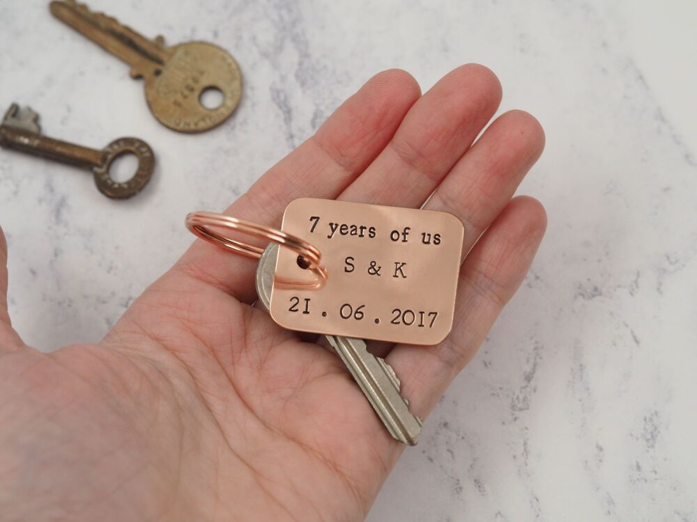 Copper Key Ring - Personalised Gift
