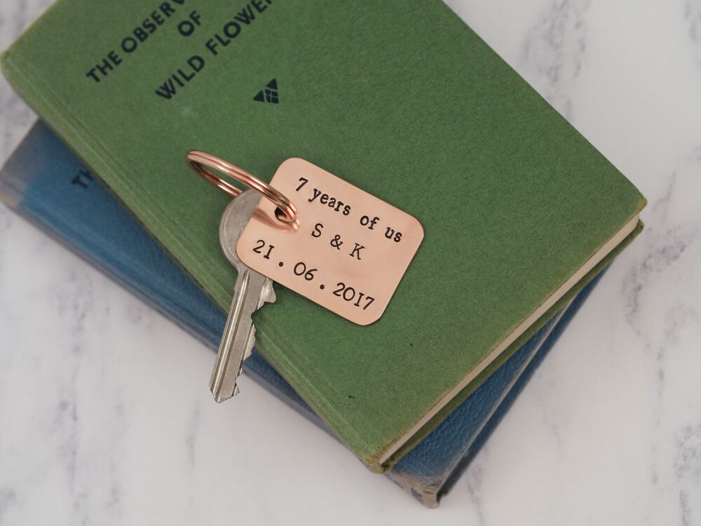 Copper Key Ring - Personalised Gift