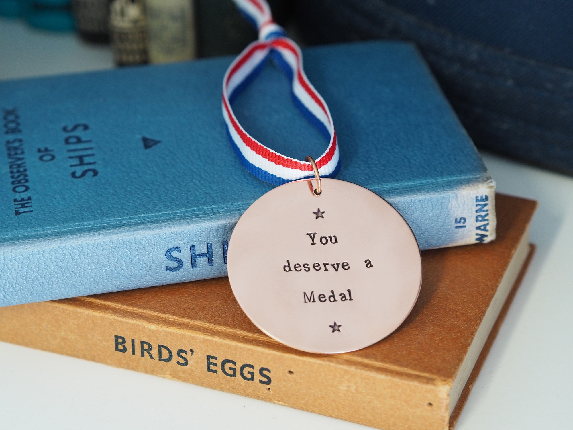 Personalised copper medal