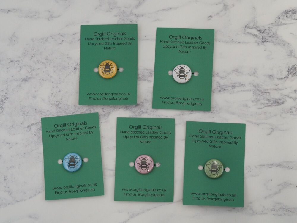Mini Bee Button Pin Badges - SECONDS